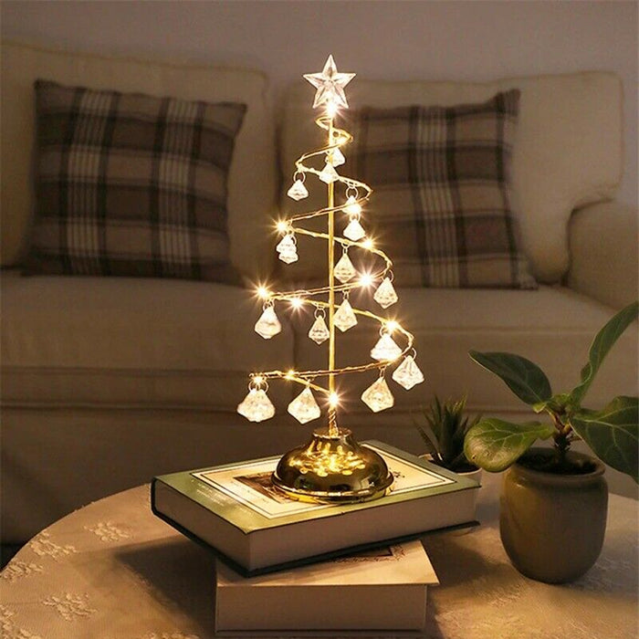 Battery Operated Christmas tree Table Lamp Display Stand_14