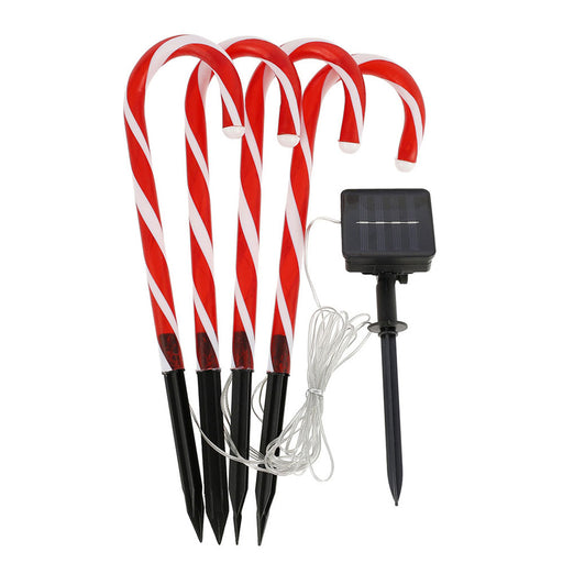 Solar Powered Christmas Candy Cane Pathway Lights Markers_6