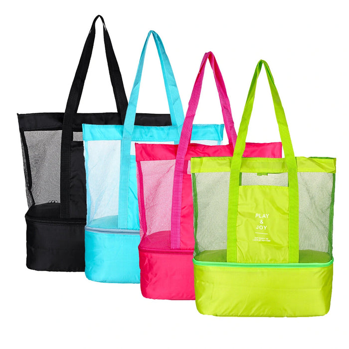 Portable Insulated Thermal Picnic Double Layer Lunch Bag_0