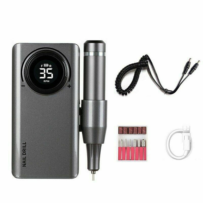 USB Rechargeable Professional Electric Nail File and Drill Set_0
