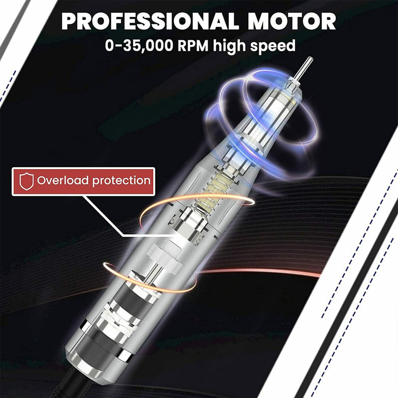 USB Rechargeable Professional Electric Nail File and Drill Set_7