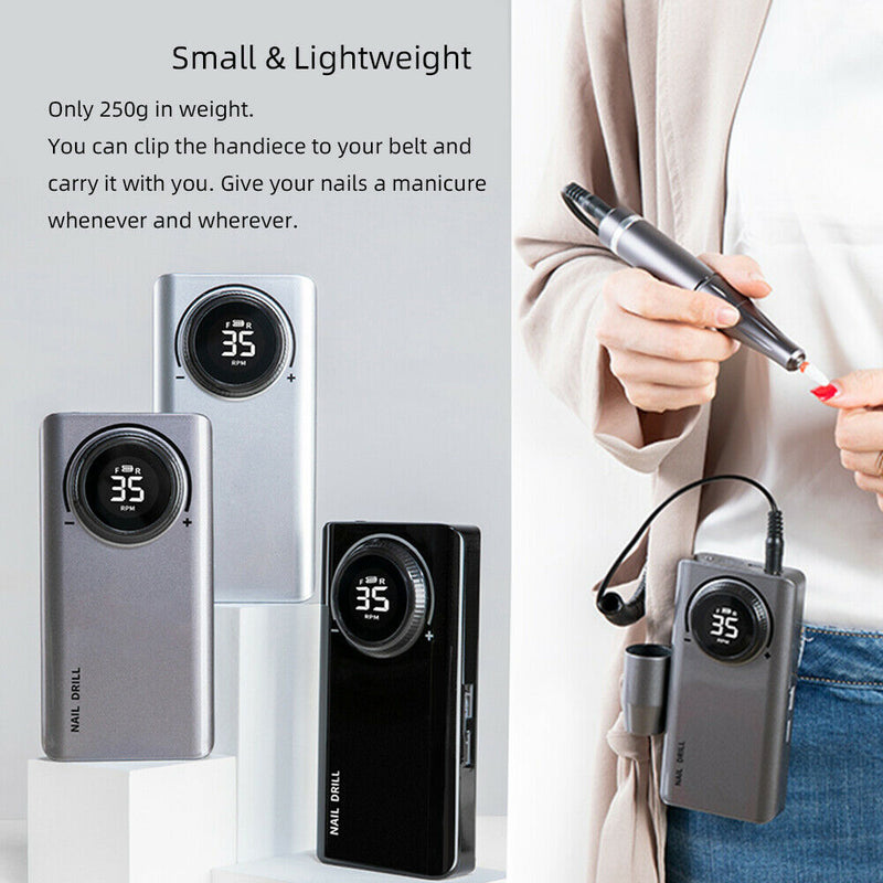 USB Rechargeable Professional Electric Nail File and Drill Set_3