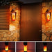 Solar Powered Flame Wall Light Outdoor Garden Landscape Lamp_14