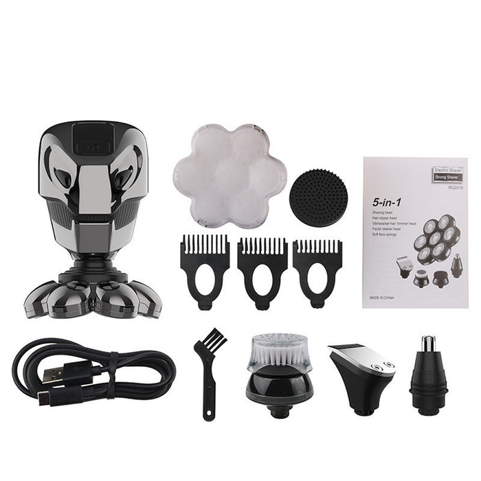 USB Rechargeable 7 Head Electric Shaver with LED Display_6