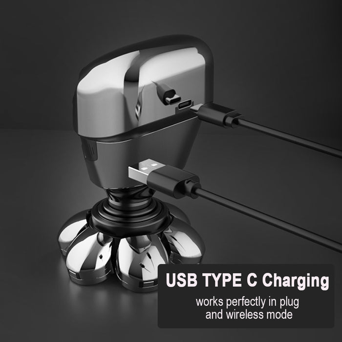 USB Rechargeable 7 Head Electric Shaver with LED Display_2
