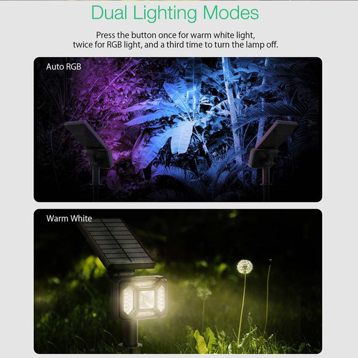 Solar Powered RGB Dual Lighting Mode Holiday Lawn Lights_2