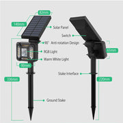 Solar Powered RGB Dual Lighting Mode Holiday Lawn Lights_7