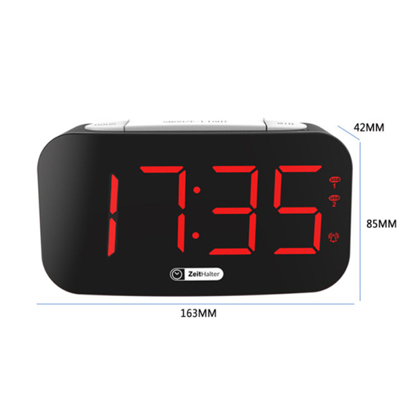 USB Plugged-in Digital Alarm Clock with Bed Vibrating Function_4
