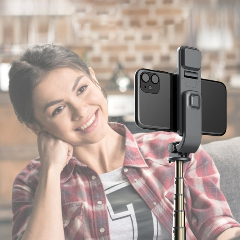 Universal Foldable BT Monopod with Fill Light- USB Charging_8