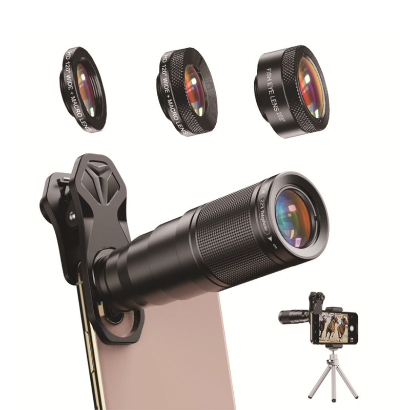 4-in-1 Mobile Phone Camera Lens Kit 22x Monocular Telescope_13
