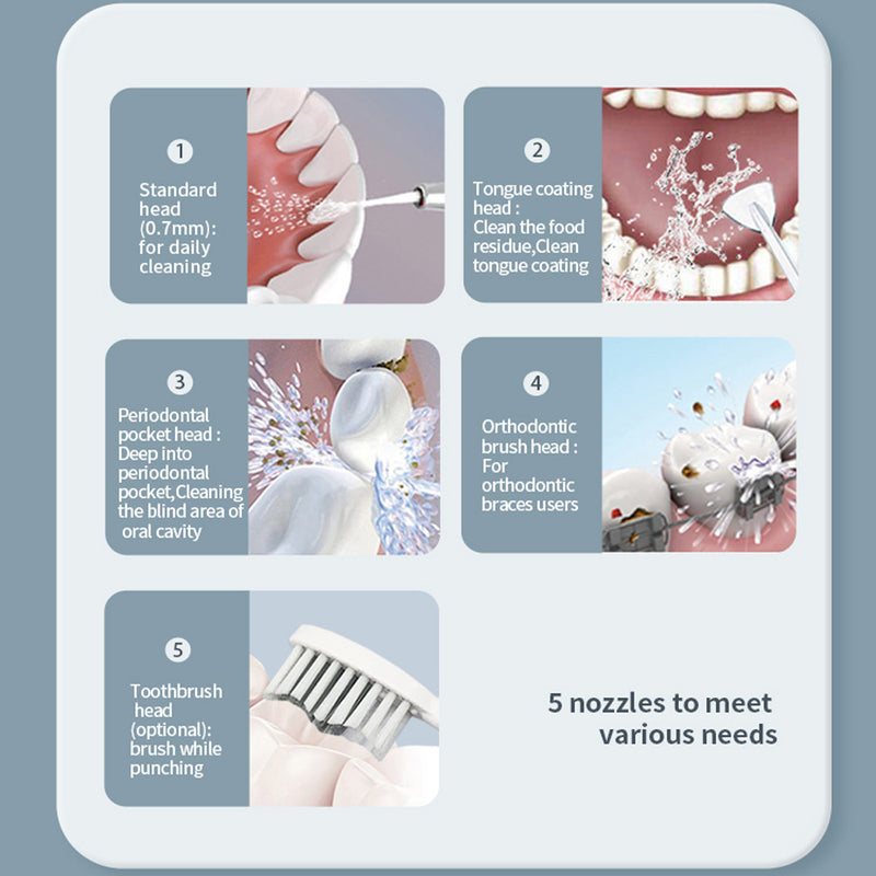 USB Rechargeable Water Type Dental Flosser No Water Tank_12