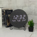 USB Plugged-in LED Luminous Number Wall Hanging Wood Clock_8