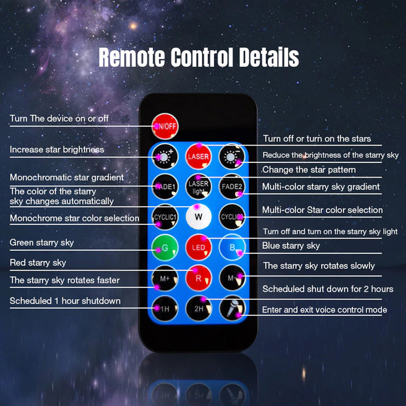 USB Interface Starry Night Sky Projection Lamp with Remote_6