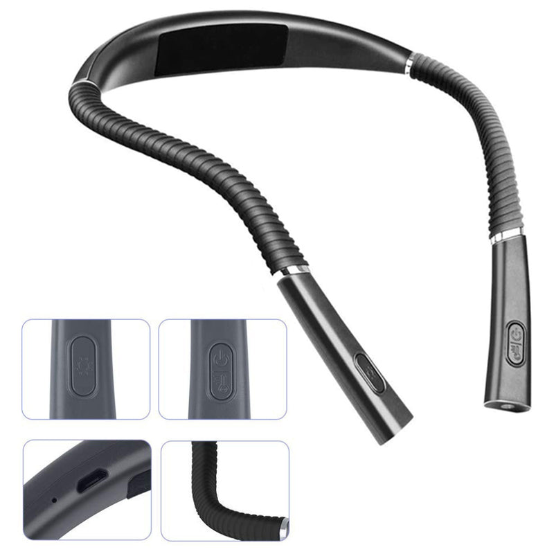 USB Rechargeable 3 Light Modes Neck Hanging Reading Light_5