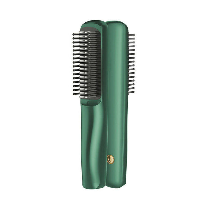 USB Rechargeable Ionic Hair Brush Hair Straightening Tool_4