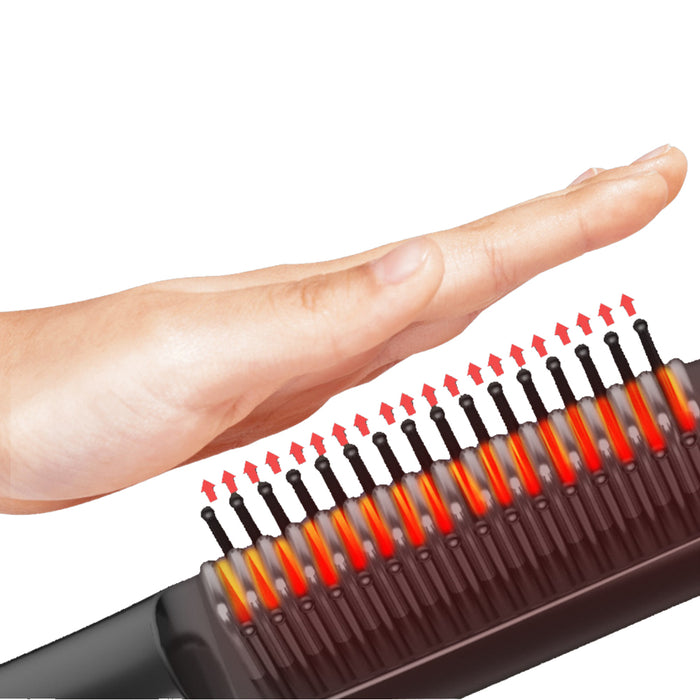 USB Rechargeable Ionic Hair Brush Hair Straightening Tool_7