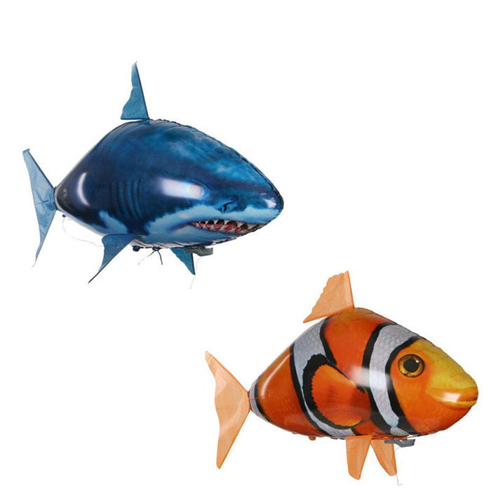 Inflatable Remote Controlled Flying Fish Toy - Battery Operated ...