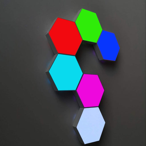 USB Enabled Colorful Touch Sensitive Hexagonal Wall Lamp_6