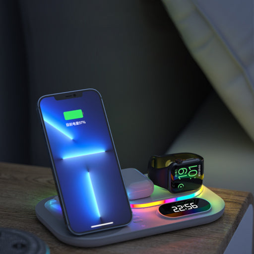 4-in-1 Wireless Charging Station and Clock Pad- Type C Interface_8