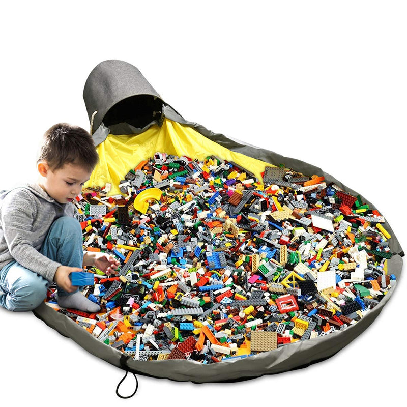 2-in-1 Collapsible Kid’s Play Mat and Toy Storage Organizer_3