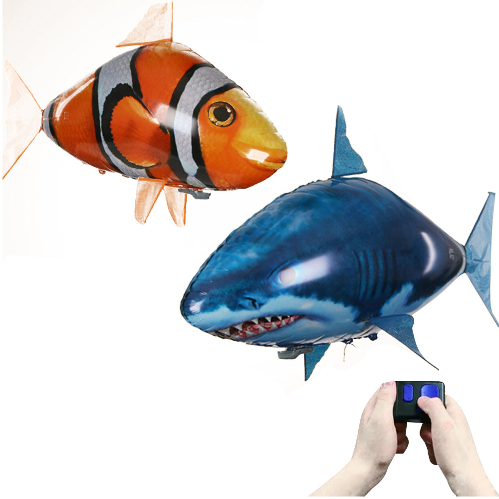 Inflatable Remote Controlled Flying Fish Toy - Battery Operated ...