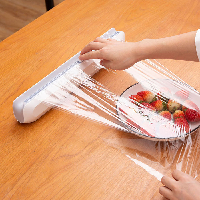 Plastic Wrap Dispenser Cling Film and Aluminum Foil Cutter With Suction Base_9
