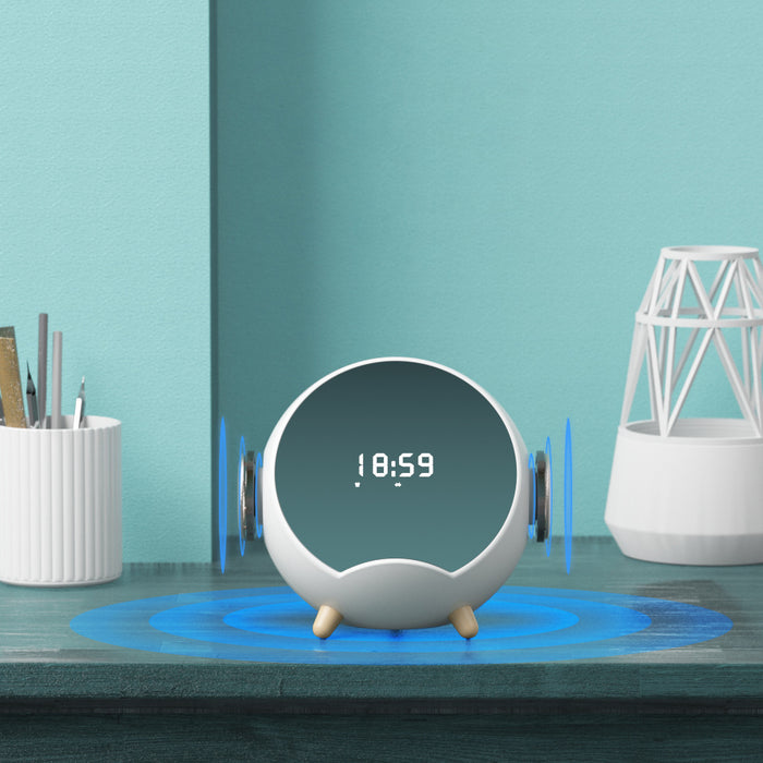 USB Charging BT Speaker Wireless Charger and Alarm Clock_2