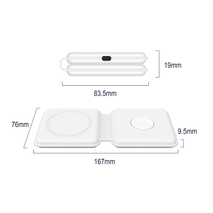2-in-1 Foldable Wireless Magnetic Charging Station- Type C Interface_6
