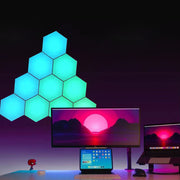 Hexagonal LED Wall Lights Geometric Lights APP- USB Plugged in_1