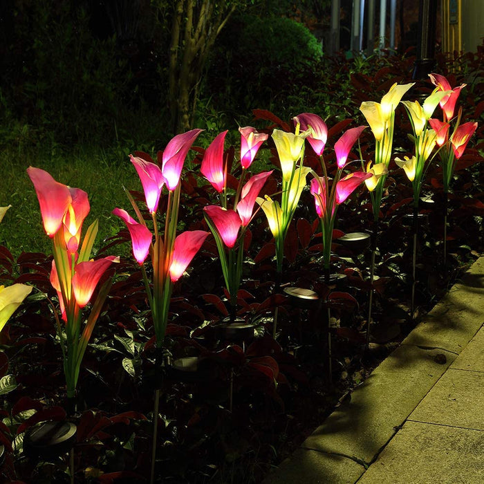 Solar Powered Calla Lily Garden Décor Flower Lights_9