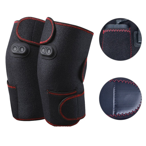 USB Interface Infrared Heating Knee Warmers Massage Pads_4
