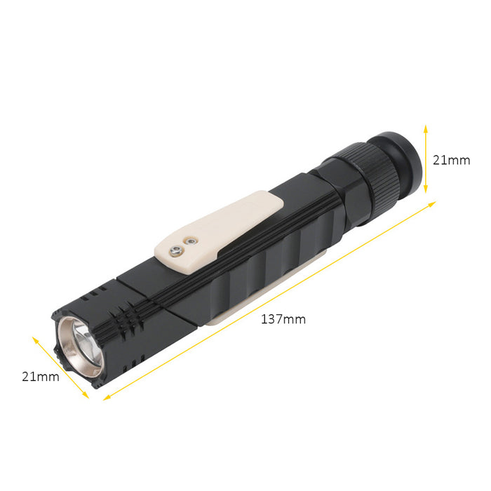 USB Rechargeable Magnetic Anti Slip and Fall SOS Flashlight_9