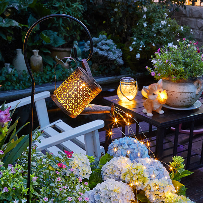 Solar Powered LED Watering Can String Light Outdoor Garden Décor_8