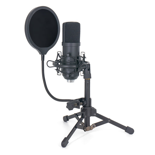 USB Condenser Microphone Set with Stand and Gain Knob_1