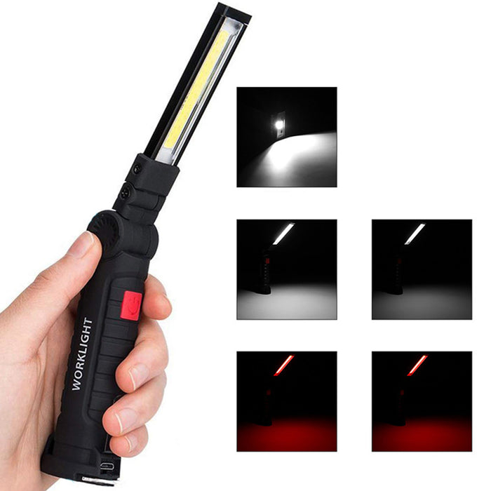 USB Rechargeable COB LED Work Light with Magnetic Base_12