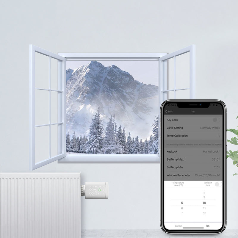 Easy Installation APP Controlled Smart Radiator Thermostat_5