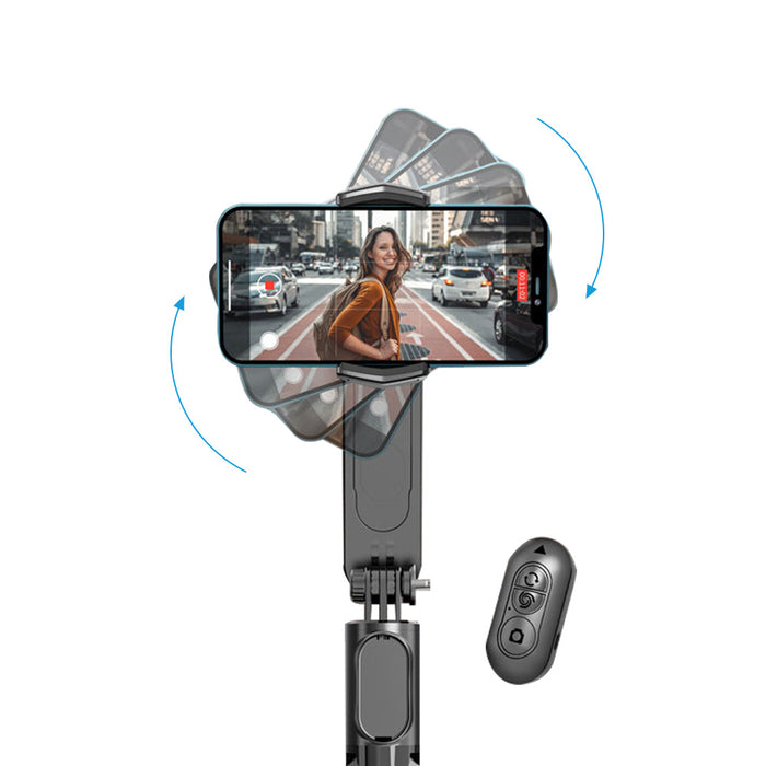 USB Rechargeable Handheld Mobile Stabilizer BT Selfie Stick_3