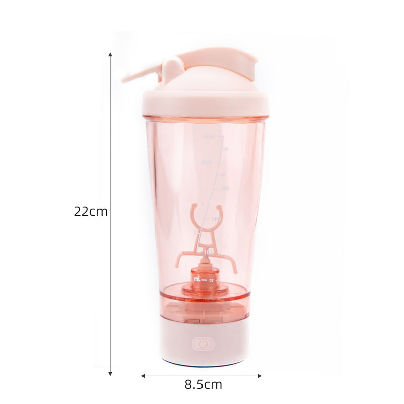 USB Rechargeable 450ml Protein Shaker Fitness Bottle_4