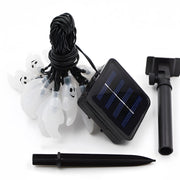 Solar Powered LED Halloween Ghost Decorative String Lights_5