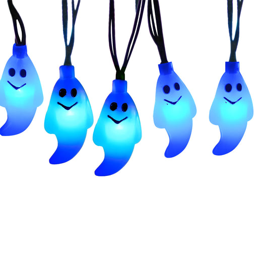 Solar Powered LED Halloween Ghost Decorative String Lights_4