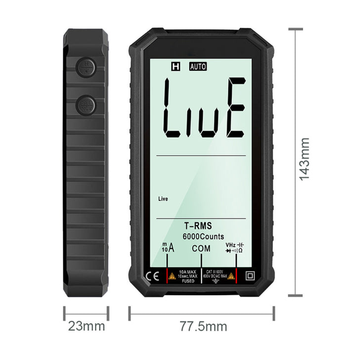 Battery Operated LCD Screen Automatic Digital Multimeter_4