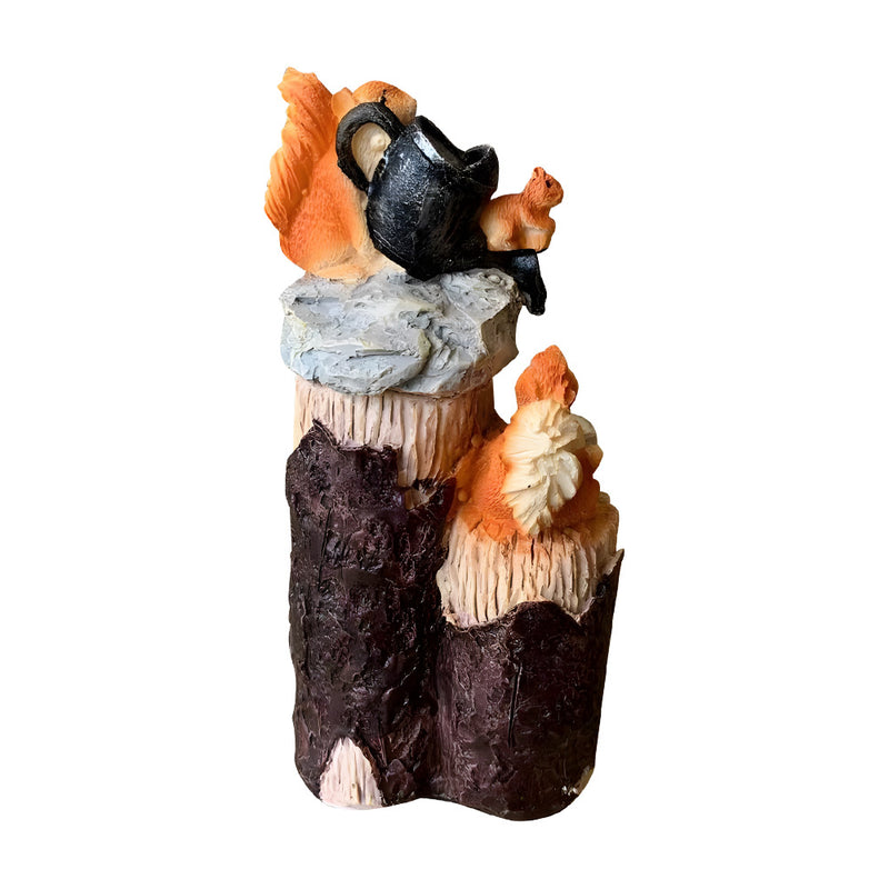 Solar Powered Mini Family Animal Decorative Water Fountain_4