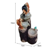 Solar Powered Mini Family Animal Decorative Water Fountain_6
