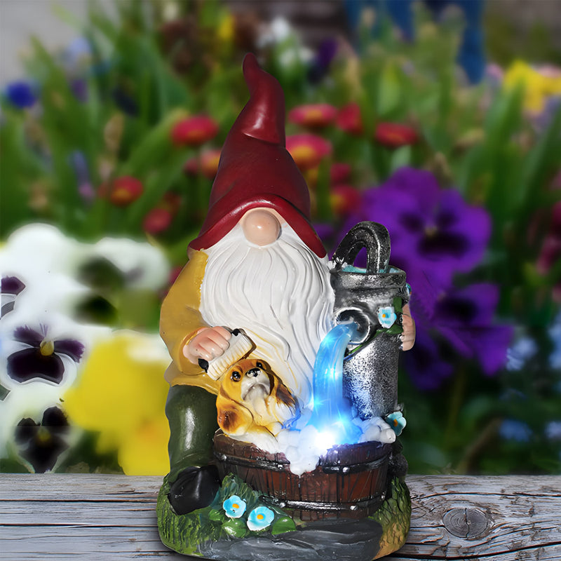 Solar Powered Outdoor LED Lighting Decorative Garden Gnome_6