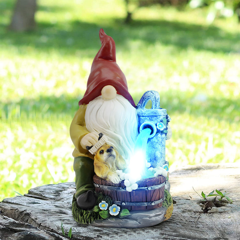 Solar Powered Outdoor LED Lighting Decorative Garden Gnome_7