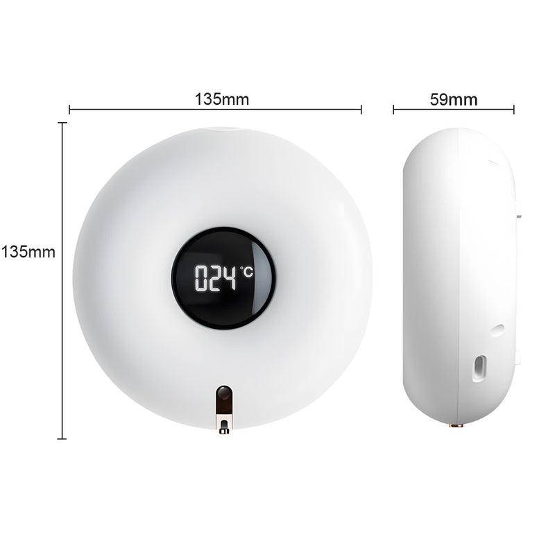 USB Charging Wall Mounted Doughnut Shape Soap Dispenser_3