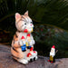 Mischievous Cat Garden Gnome Outdoor Statue Figurine_7