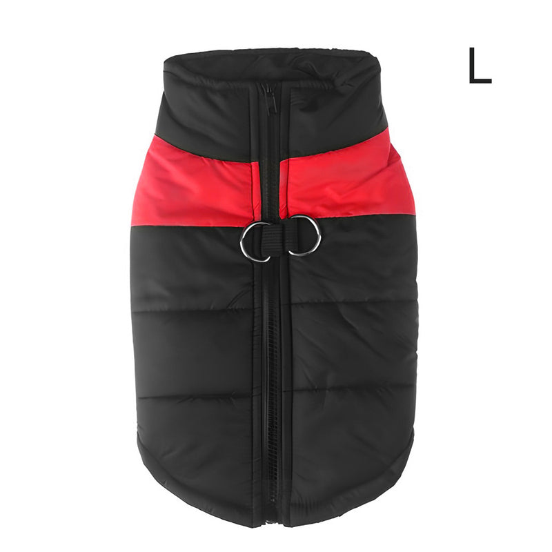 Warm Up Zip Up Padded Dog Jacket with Dual Ring Leash_2