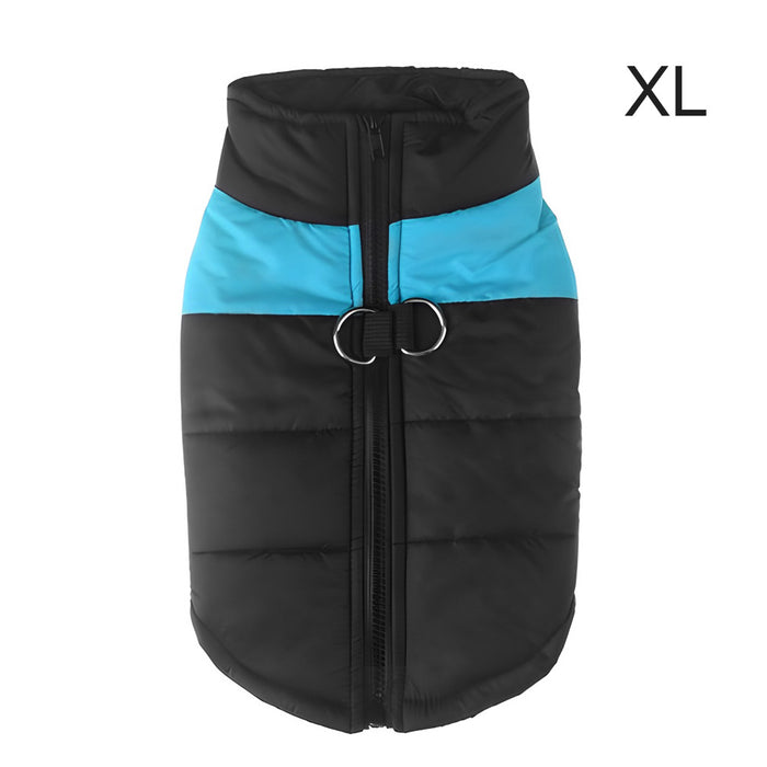 Warm Up Zip Up Padded Dog Jacket with Dual Ring Leash_5