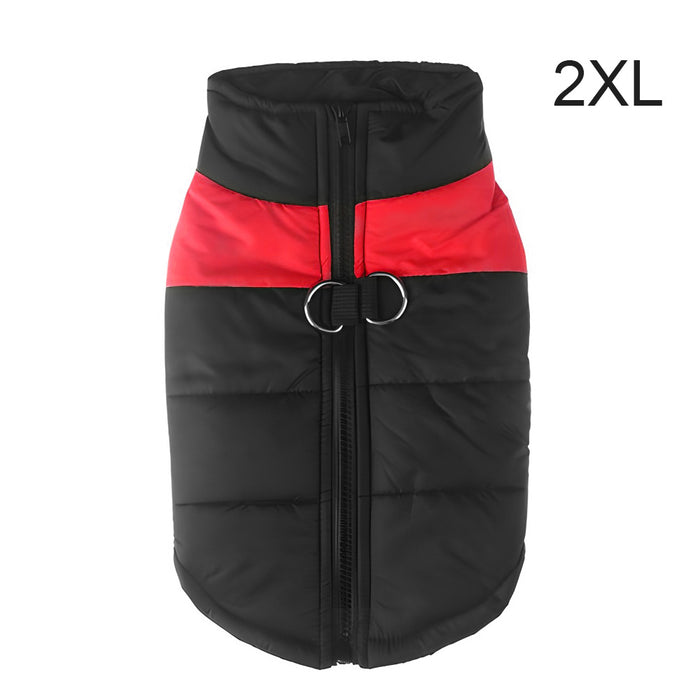 Warm Up Zip Up Padded Dog Jacket with Dual Ring Leash_10